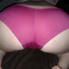 Girl wearing tight pink panties 