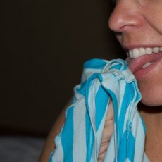 Girls licking their panties  