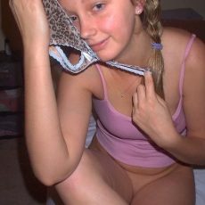 Ladies sniffing their used panties  