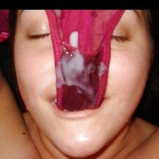 Girls licking cum from their panties  