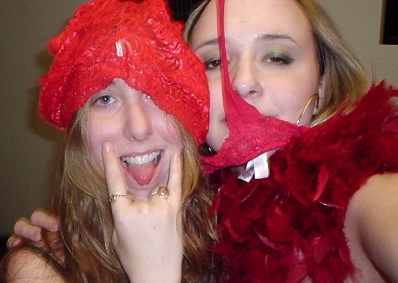 Girls with panties on their head Girls with panties on their head