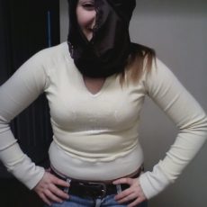 Girls with panties on their head  