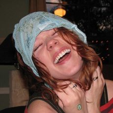 Girls with panties on their head  
