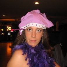 Girls with panties on their head  