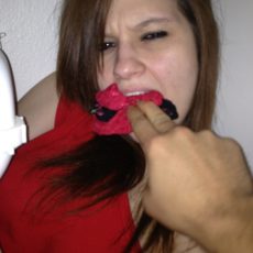 Panties stuffed in the mouth  