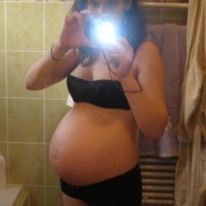 Pregnant girls posing in lingerie 