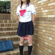 Japanese student shows panties outdoor Japanese student shows panties outdoor