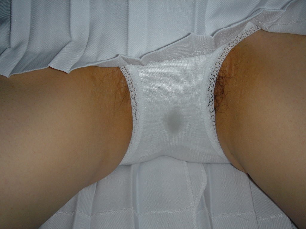 Wet spot on her panties