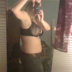 Chubby girlfriend posing in panties 