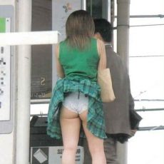 Panties under her skirt Panties under her skirt