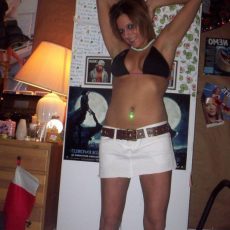 Sexy girl trying pants and panties  