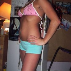 Sexy girl trying pants and panties  