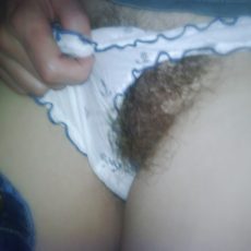 Furry amateur presents her panties collection  