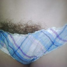 Furry amateur presents her panties collection  