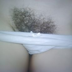 Furry amateur presents her panties collection  