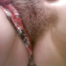 Furry amateur presents her panties collection  