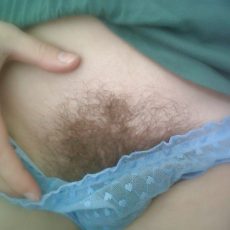 Furry amateur presents her panties collection  