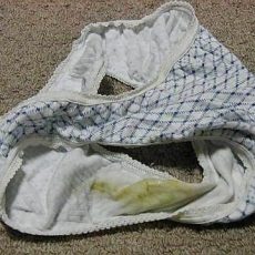 Filthy stained panties 