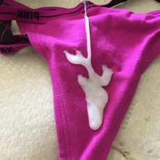 Cum stains on panties  